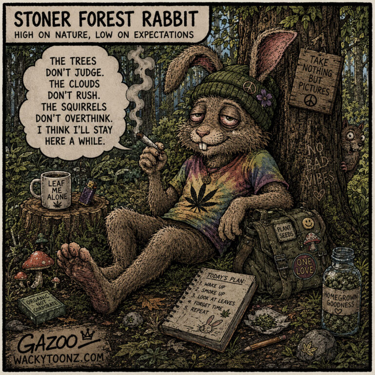 The Trees Don't Judge - Stoner Forest Rabbit