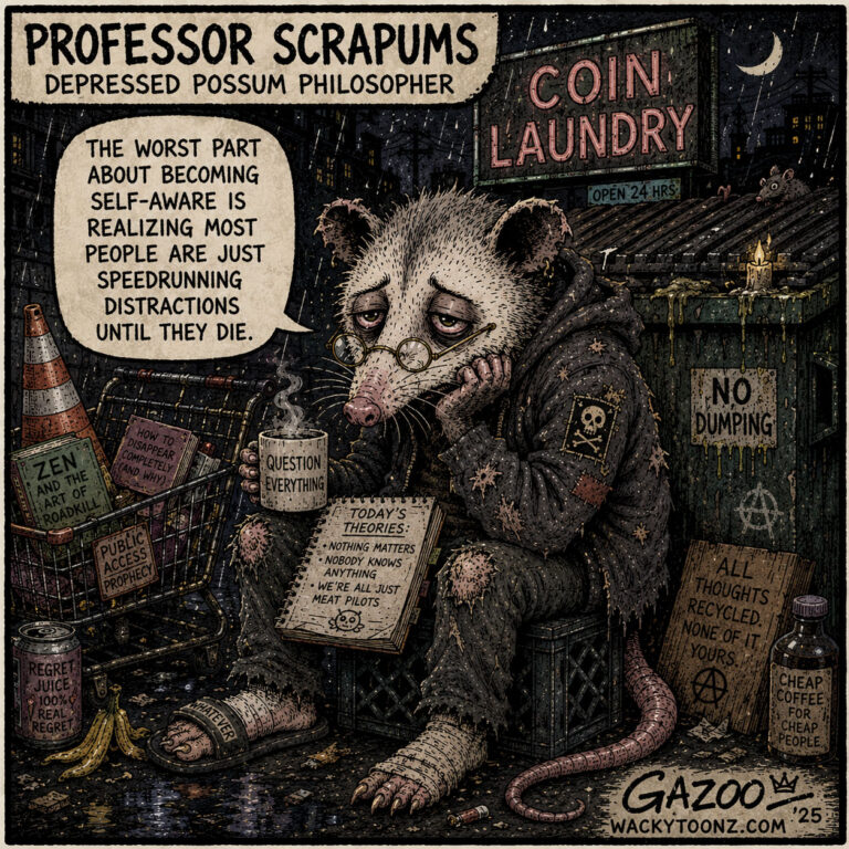 Professor Scrapums - Depressed Possum Philosopher